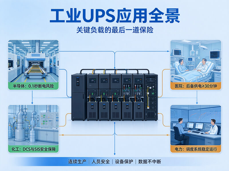 工业UPS应用全景：从半导体到医院的“最后保险”
